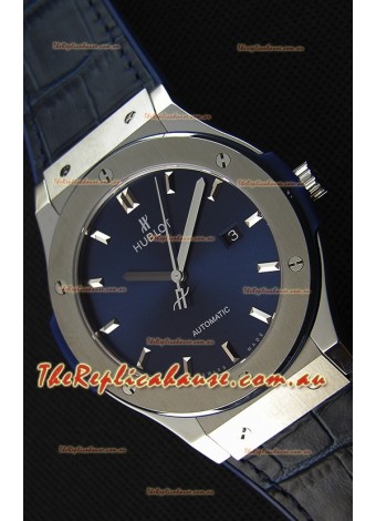 Hublot Classic Fusion Blue Titanium Swiss Replica Watch - 1:1 Mirror Replica