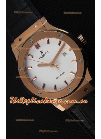 Hublot Classic Fusion King Gold Opalin Swiss Replica Watch - 1:1 Mirror Replica