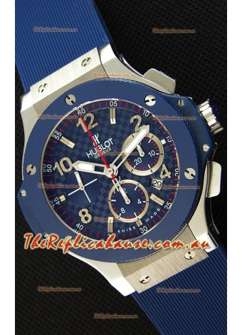 Hublot Big Bang Blue Steel Carbon Dial Swiss Replica Watch 1:1 Mirror Replica