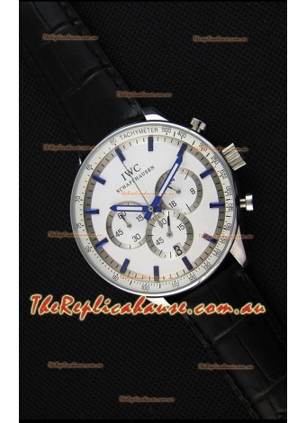 IWC Schaffhausen Japanese Replica Watch Quartz Movement in White Dial 