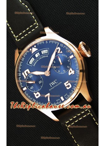 IWC Big Pilot Annual Calender Steel Blue Dial 1:1 Mirror Replica