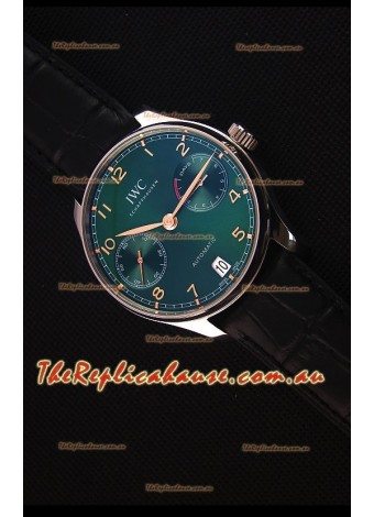 IWC Portugieser Swiss Updated Version - 1:1 Mirror Replica Watch Green Dial Steel Case Watch