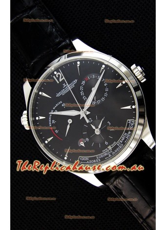 Jaeger LeCoultre Master Geographic Power Reserve Steel Case Swiss Replica Watch 