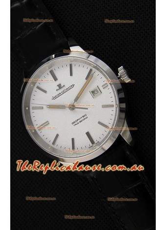 Jaeger LeCoultre Geophysic True Second Steel Case Watch White Dial 