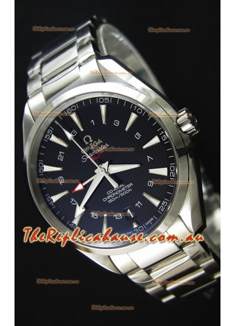 Omega Seamaster Aqua Terra GMT 150M 43MM 1:1 Mirror Replica Watch Black Dial