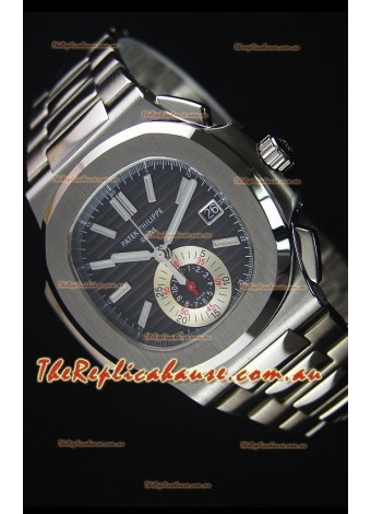 Patek Philippe Nautilus 5980 Chronograph Steel Case in Black Dial - 1:1 Mirror Replica