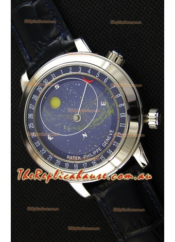 Patek Philippe Grand Complication 6102P Celestial Moon Age Blue Dial Swiss Replica Watch 