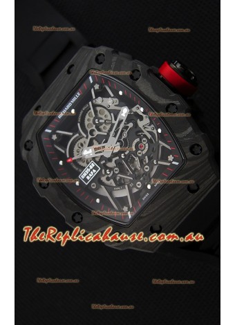 Richard Mille RM35-2 Rafael Nadal Forged Carbon Case with Black Rubber Strap
