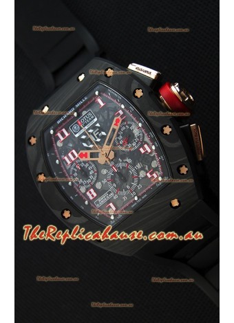 Richard Mille RM011 Romain Grosjean Lotus F1 Edition Forged Carbon Case Swiss Watch 