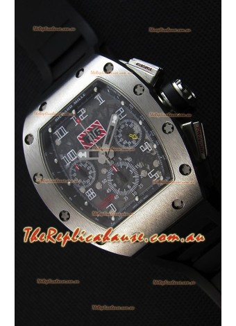 Richard Mille RM011-FM Felipe Massa One Piece Titanium Case Watch in Black Strap