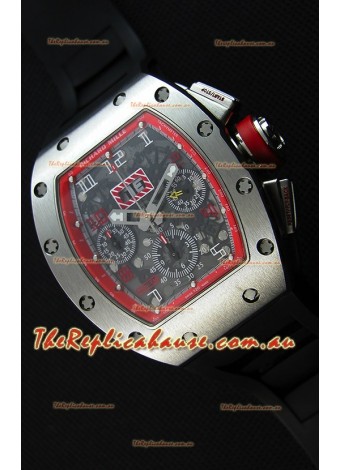 Richard Mille RM011-FM Felipe Massa One Piece Titanium Case Watch in Black Strap