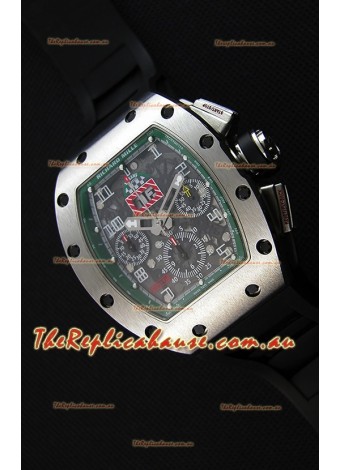 Richard Mille RM011-FM Felipe Massa One Piece Titanium Case Watch in Black Strap