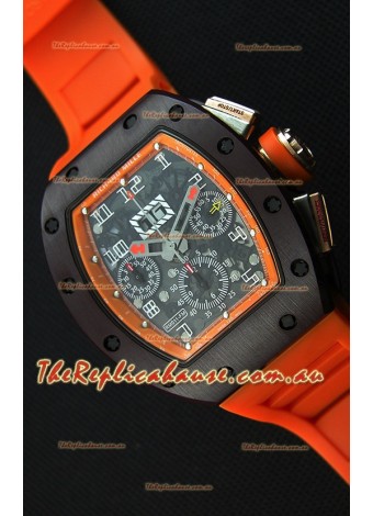 Richard Mille RM011-FM Felipe Massa One Piece Ceramic Case Watch in Orange Strap