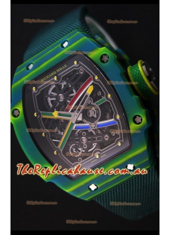 Richard Mille 67-02 Wayde Van Niekerk Forged Carbon Swiss Replica Watch 