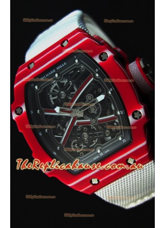 Richard Mille 67-02 Mutaz Barshim Forged Carbon Swiss Replica Watch 