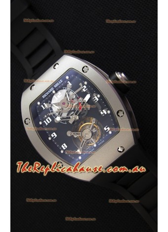 Richard Mille RM001 Evolution Tourbillon Swiss Replica Watch with Bead Blasted Satin Matte Case