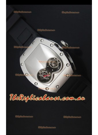 Richard Mille RM053 Tourbillon Pablo Mac Donough Swiss Replica Watch in Titanium Case Black Strap