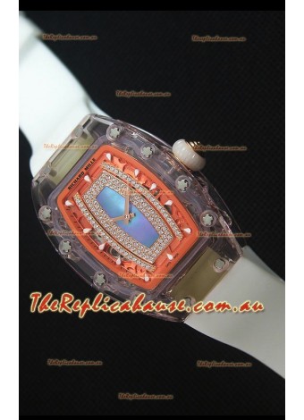 Richard Mille RM07-02 Sapphir Ladies Swiss Replica Watch in Blue Pearl Dial 