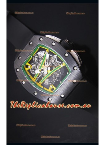 Richard Mille RM061 Ceramic Case Swiss Yellow/Green Bezel Replica Timepiece
