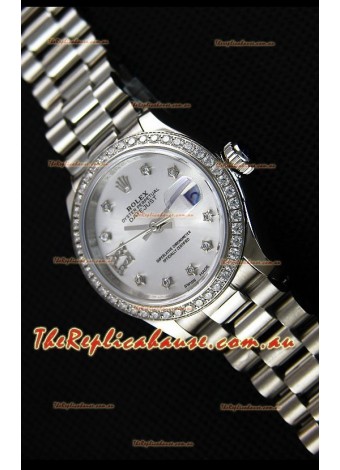 Rolex Datejust Ladies Star Diamonds Markers Swiss Watch CAL.2236 Movement 1:1 Mirror Replica