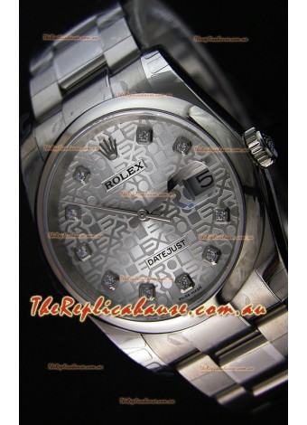 Rolex Datejust 36MM Cal.3135 Movement Swiss Replica Watch in Steel White Steel Dial