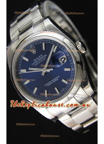 Rolex Datejust 36MM Cal.3135 Movement Swiss Replica Blue Dial Oyster Strap - Ultimate 904L Steel Watch 