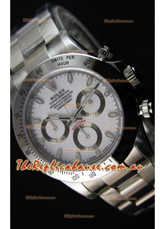 Rolex Cosmograph Daytona 116520 White Dial Original Cal.4130 Movement - Ultimate 904L Steel Watch 