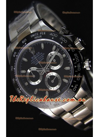 Rolex Cosmograph Daytona 116500LN Black Dial Original Cal.4130 Movement - Ultimate 904L Steel Watch 