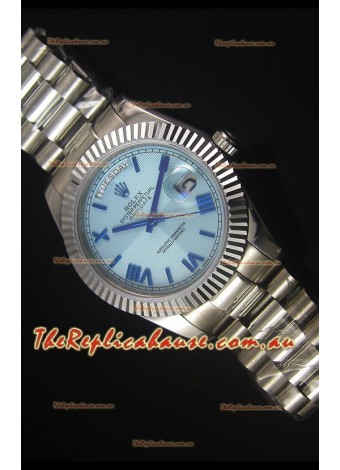 Rolex Day Date Light Blue Dial Replica Watch 40MM - 3255 Swiss Movement