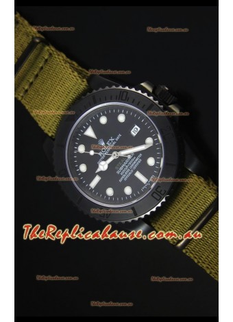 Rolex Submariner Stealth MK IV PVD Swiss Replica Watch White Hour Markers