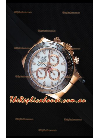 Rolex Daytona 116515 Everose 1:1 Mirror Replica White Dial Watch 