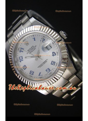 Rolex Datejust II 41MM with Cal.3136 Movement Swiss Replica Watch in Arabic Numerals