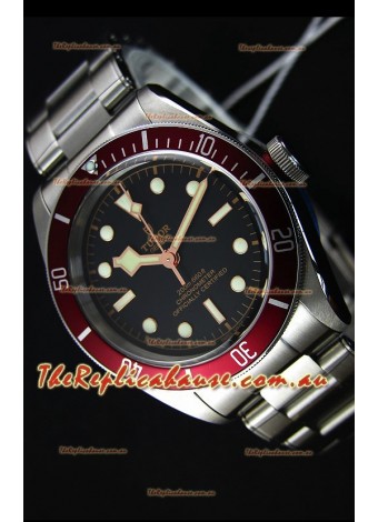 Tudor Heritage Black Bay Red Bezel Swiss Replica Watch 1:1 Ultimate Mirror Replica Edition