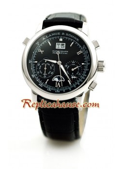 A. Lange and Sohne Datograph Perpetual Leather Wristwatch ALANGE11