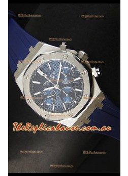 Audemars Piguet Royal Oak Chronograph Watch in Stainless Steel Case Blue Dial