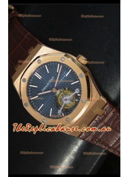 Audemars Piguet Royal Oak Swiss Tourbillon Watch in Pink Gold Case 
