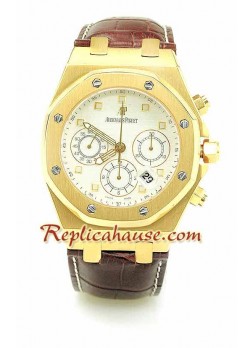 Audemars Piguet City of Sails Leather Strap Swiss Wristwatch ADPGT09