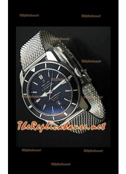 Breitling SuprOCean Swiss Replica Watch in Mesh Steel Strap