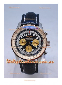 Breitling Navitimer Cosmonaute Swiss Replica Watch in Black Dial