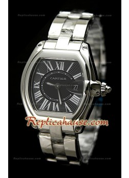 Cartier Roadster Ladies Swiss Watch - Mirror Replica 1:1 in Black Dial