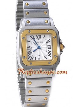Cartier Santos Two Tone Mens CTR211