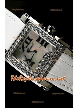 Chopard Happy Sport Ladies Watch in White Leather Strap