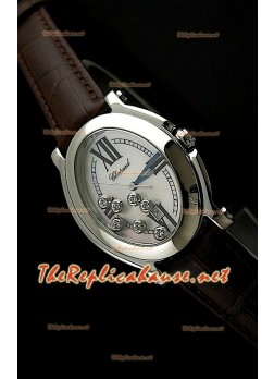 Chopard Happy Sport Ladies Brown Strap Replica watch