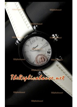 Chopard Ladies Happy Sport Watch with Floating Heart Diamonds