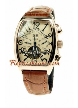 Franck Muller Conquistador Pink Gold Tourbillon Wristwatch FRMLLER28