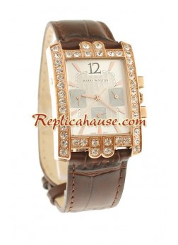 Harry Winston Avenue C Chronograph Swiss Ladies Wristwatch HARWNT02