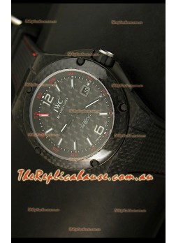 IWC Ingenieur Carbon Casing Swiss Replica Watch in Black Carbon Dial