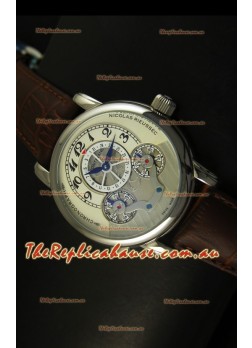 Mont Blanc Nicolas Riessec Stainless Steel Case in White Dial