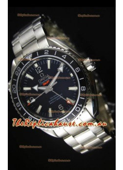 Omega Planet Ocean GMT Black Swiss Replica Watch - 1:1 Ultimate Mirror Edition