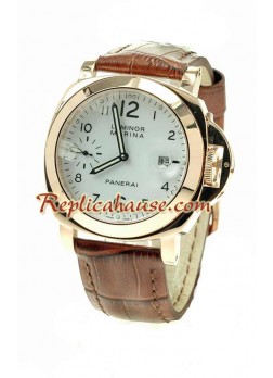 Panerai Luminor 00111 Pink Gold Japanese Wristwatch PNRI03